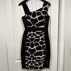 Giraffe Print One-Shoulder Karen Millen Dress